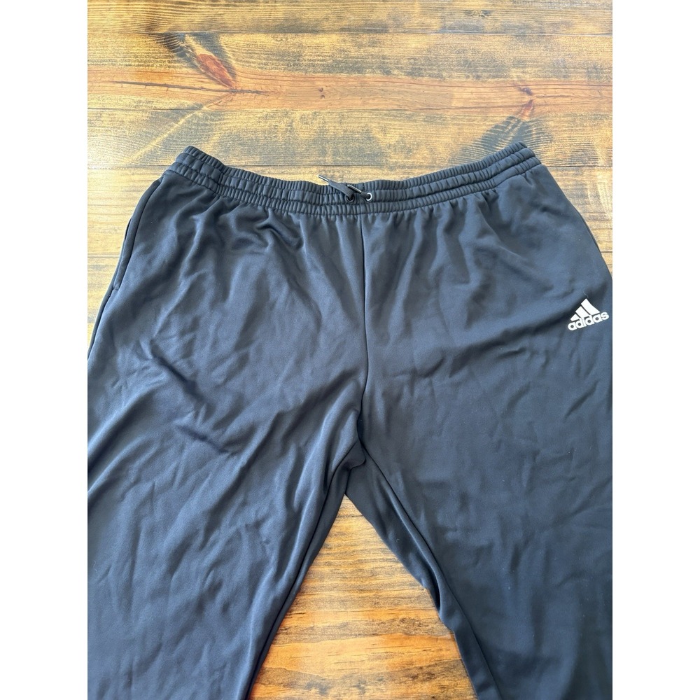 Adidas Track Pants Men 4XL Black Aeroready Drawstring Sweatpants Joggers